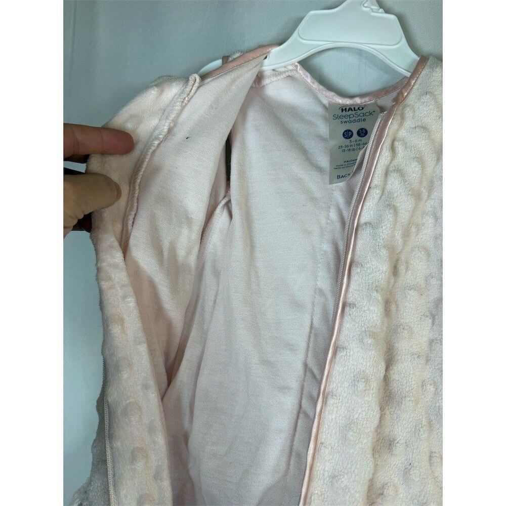 HALO SleepSack Swaddle Wearable Blanket Pink Trim Small 3-6 Months - Picture 7 of 16